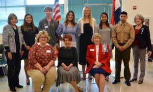 group photo of Good Citizens and JROTC award winners with judges and committee chairs