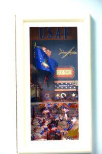 patriotic USAF memory shadowbox